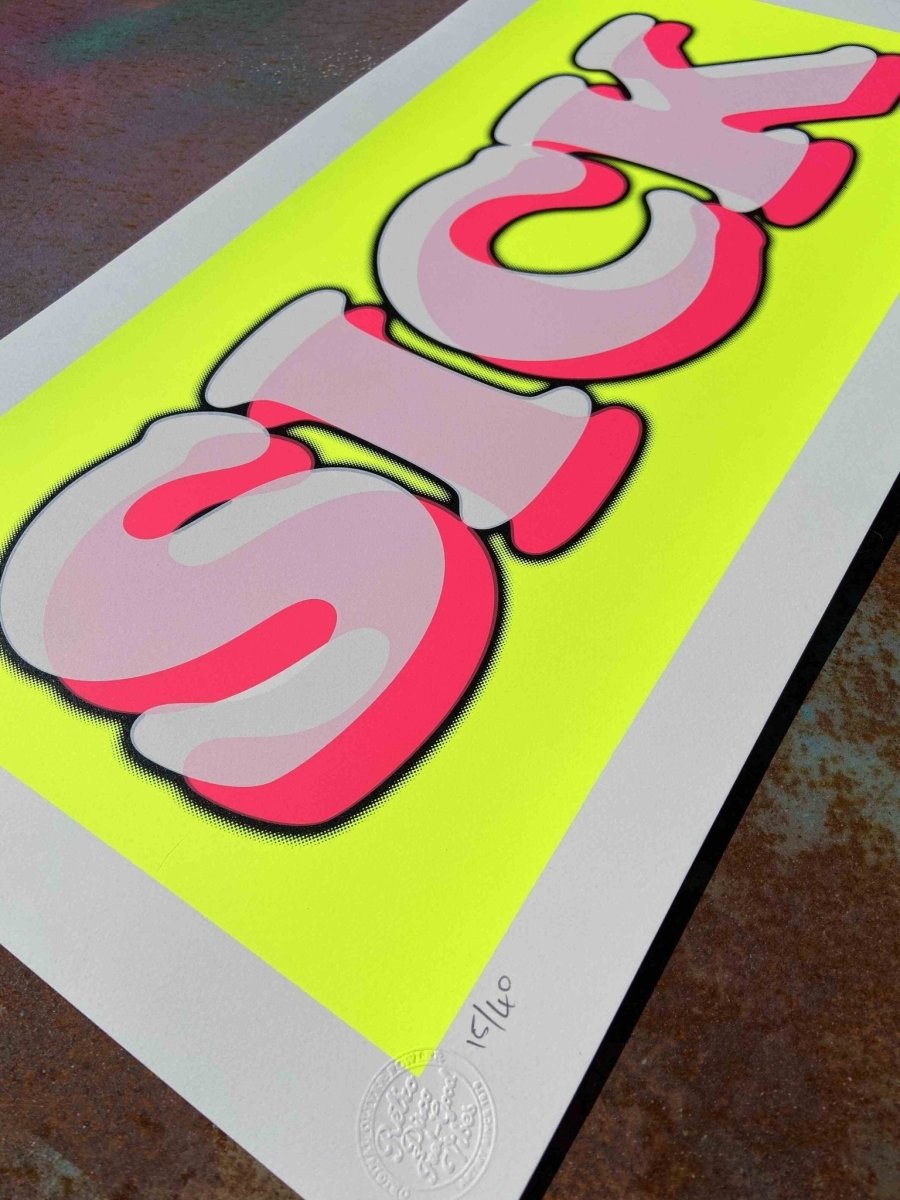 Sick Fluro Hand Pulled Screenprint - shop_name