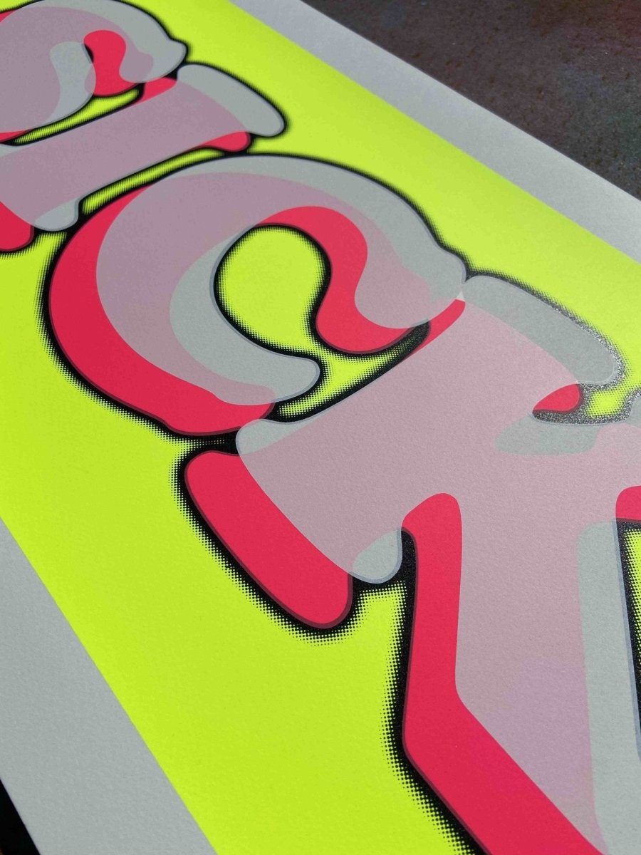 Sick Fluro Hand Pulled Screenprint - shop_name