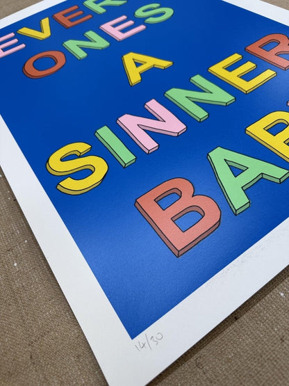 Sinner Screenprint - shop_name