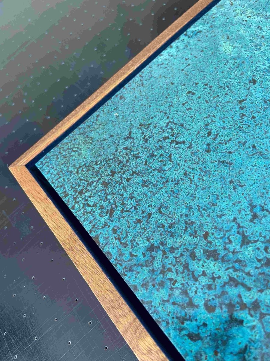 "The Road" Oxidised Copper Artwork E Original screenprint OLI FOWLER ART tag1  Framed