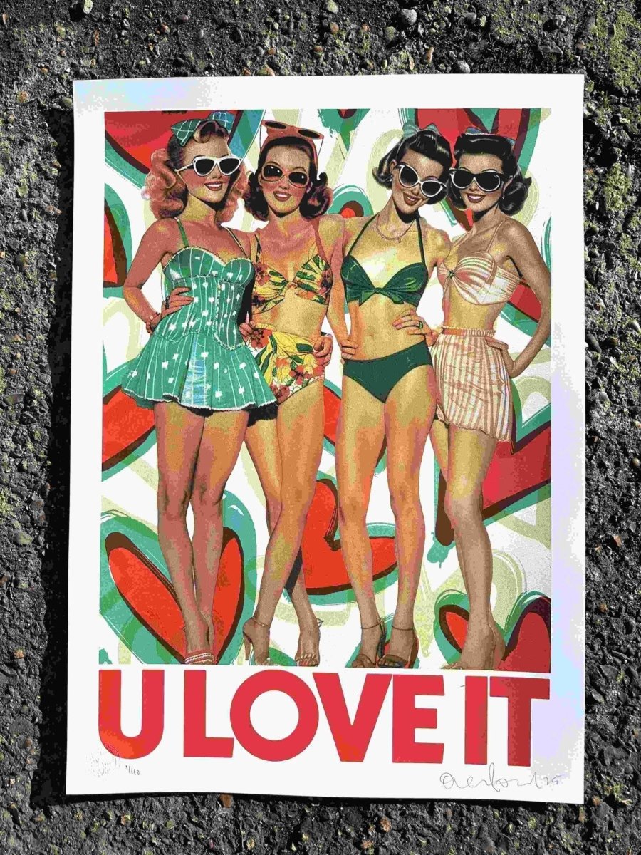 U LOVE IT Hand pulled Screenprint - shop_name