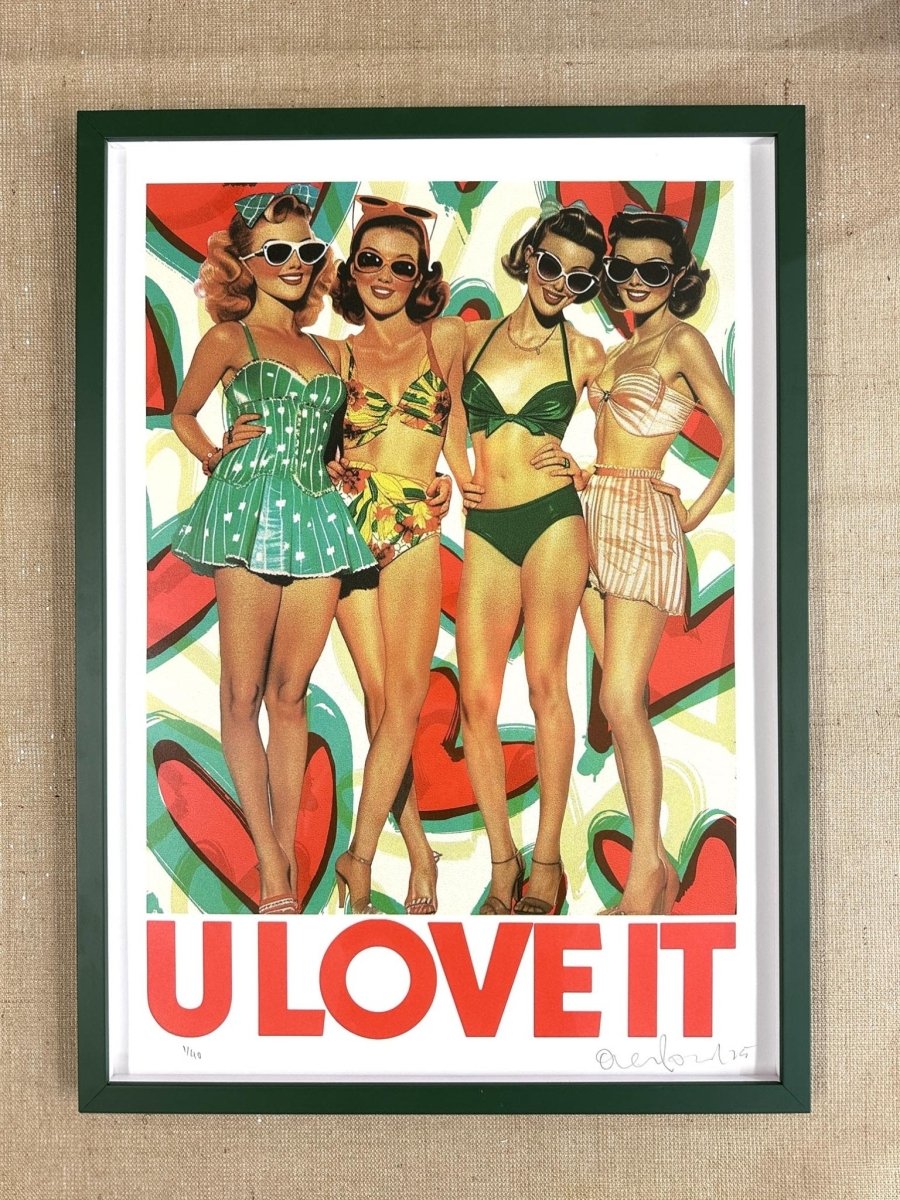 U LUV IT (FRAMED) OLI FOWLER ART tag1  framed art
