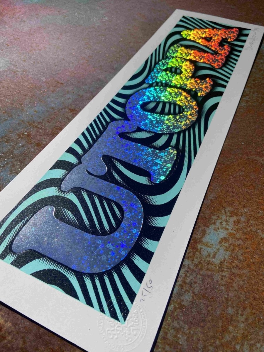 UTOPIA Hand Pulled Screenprint With Hot Foil Stamp - shop_name