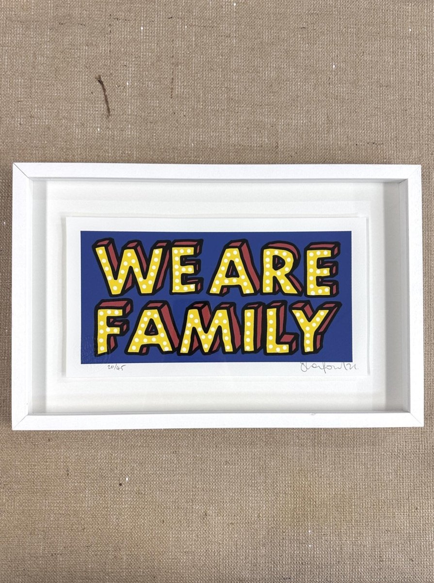 WE ARE FAMILY BLUE (FRAMED) OLI FOWLER ART tag1  framed art