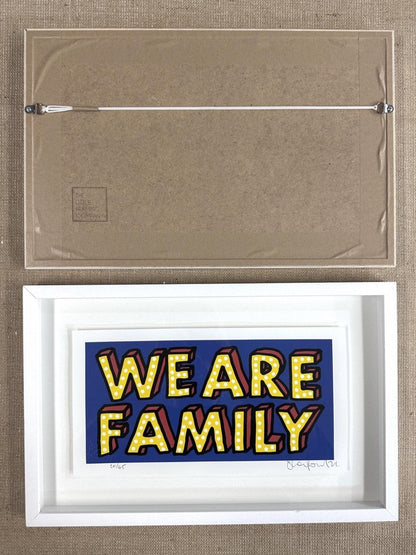 WE ARE FAMILY BLUE (FRAMED) OLI FOWLER ART tag1  framed art
