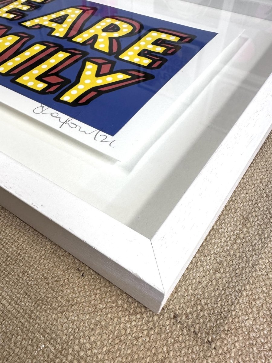 WE ARE FAMILY BLUE (FRAMED) OLI FOWLER ART tag1  framed art