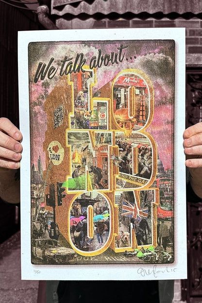 We Talk About London Hand pulled CMYK Screenprintt - shop_name