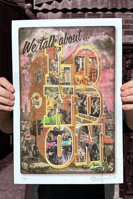 We Talk About London Hand pulled CMYK Screenprintt - shop_name