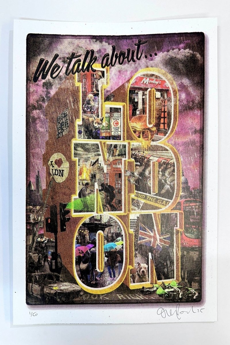 We Talk About London Hand pulled CMYK Screenprintt - shop_name