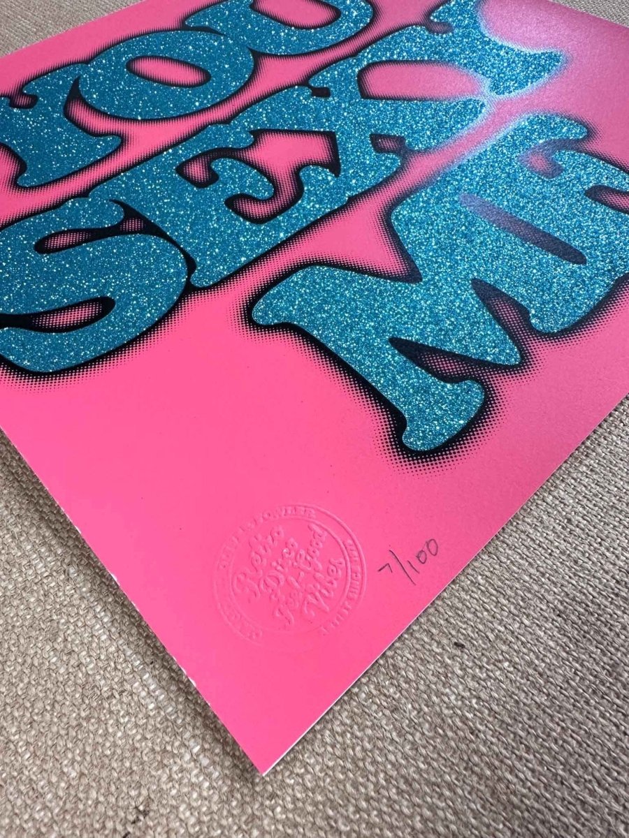 You Sexy Hand Pulled Glitter Screenprint - shop_name