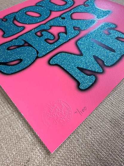 You Sexy Hand Pulled Glitter Screenprint - shop_name