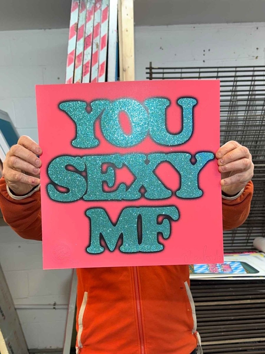 You Sexy Hand Pulled Glitter Screenprint - shop_name