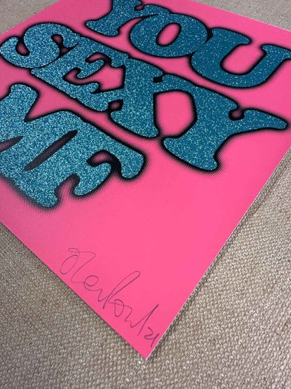 You Sexy Hand Pulled Glitter Screenprint - shop_name