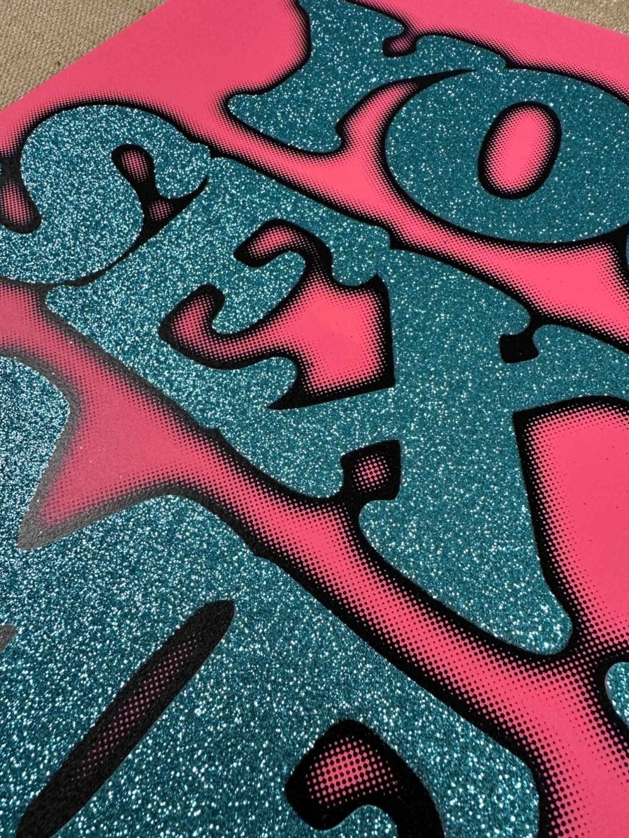 You Sexy Hand Pulled Glitter Screenprint - shop_name