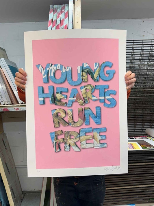 Young Hearts Handpulled Screenprint - shop_name
